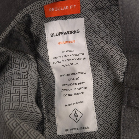 Bluffworks Gramercy Dress Pants Mens 35X30 Gray Performance Traveler Commuter - Picture 11 of 11